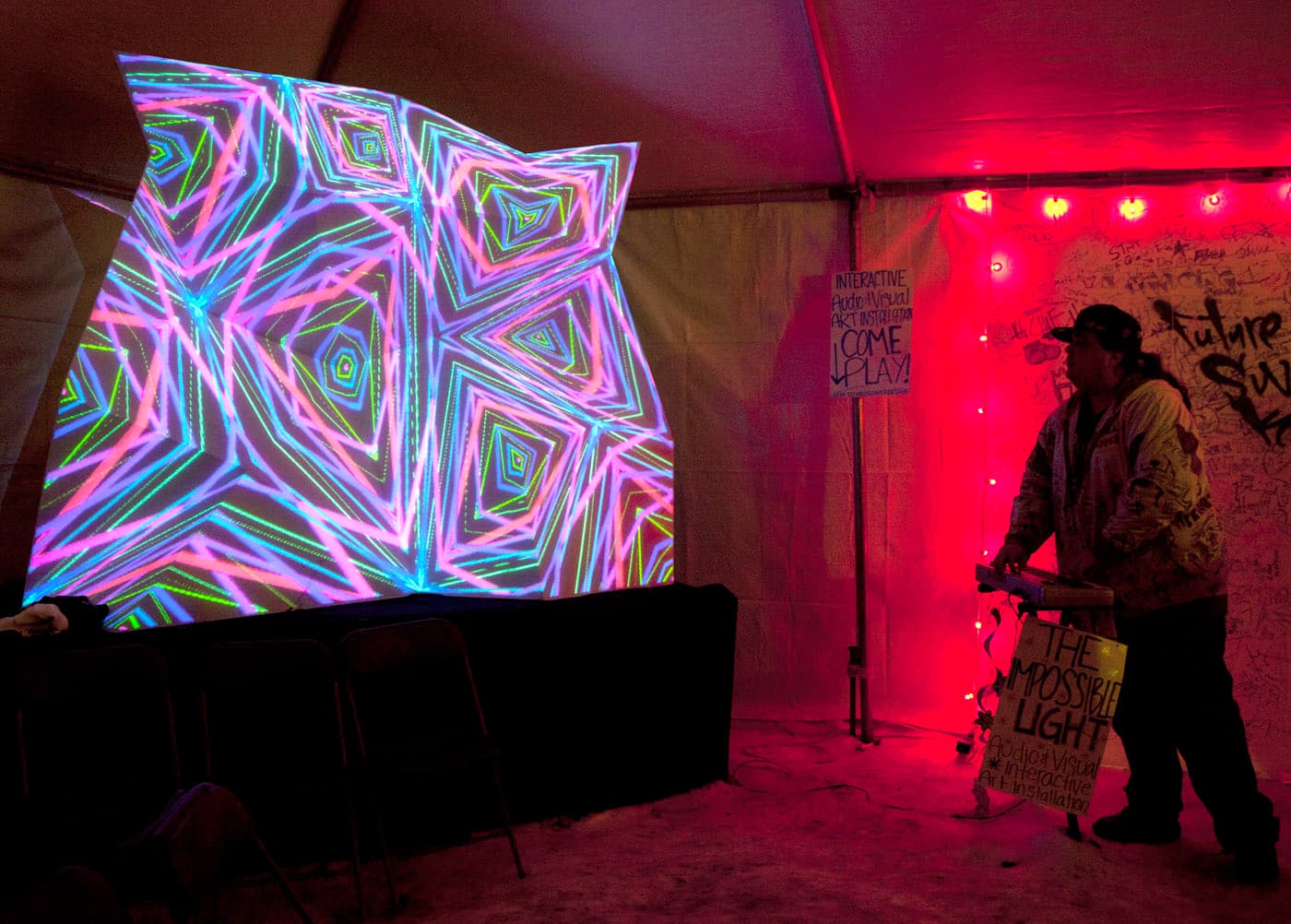 Projection mapping on building